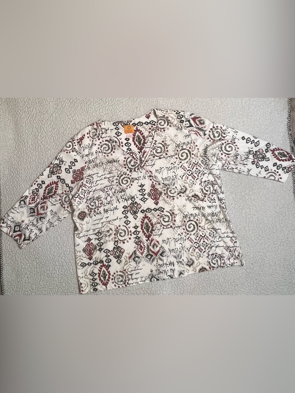 Ruby Rd. V-Neck Knit Top - Picture 7 of 8